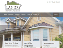 Tablet Screenshot of landryproperty.com